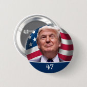 Trump voor president 47 stemmen 2024 ronde button 5,7 cm (Voorkant /achterkant)
