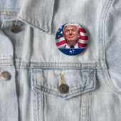 Trump voor president 47 stemmen 2024 ronde button 5,7 cm (In situ)