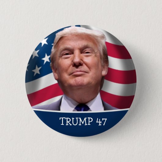 Trump voor president 47 stemmen 2024 ronde button 5,7 cm (Voorkant)