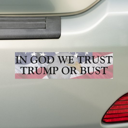 TRUMP VOOR PRESIDENT BUMPERSTICKER (Op auto)
