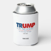 Trump voor President Jouw naam Verkiezingspartij 2 Blikjeskoeler (Blikje Achterkant)