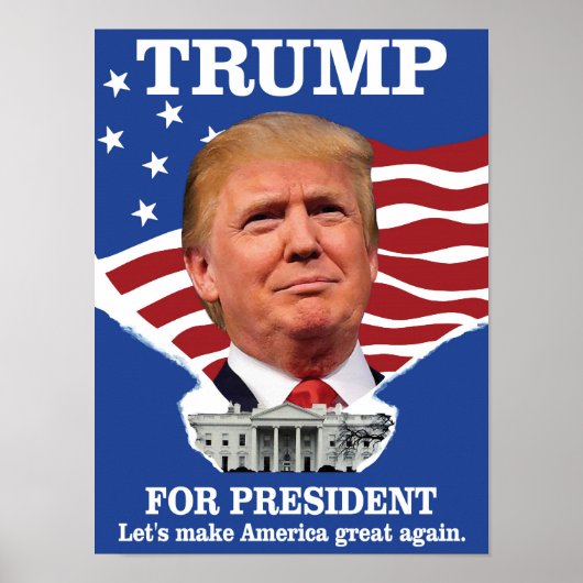 Trump Voor President Ronald Reagan Poster (Voorkant)