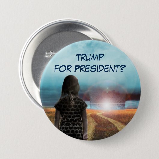 Trump voor President? Ronde Button 7,6 Cm (Voorkant /achterkant)