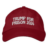 TRUMP VOOR PRISON 2024 GEBORDUURDE PET (Voorkant)