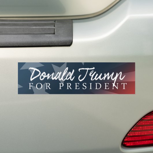 Trump voor witte President autograaf -.png Bumpersticker (Op auto)