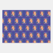 Trump Vrolijk Kerst Lelijk Kerstcadeau Inpakpapier Vel (Voorkant 3)