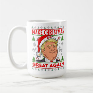 Trump vrolijke kerst Mok, Donald Trump Koffiemok