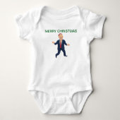 Trump vrolijke kerstkleding romper (Voorkant)