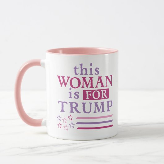 Trump – Vrouw voor Trump Mok (Links)