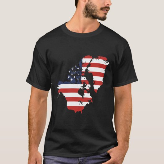 Trump VS en Canada Groenland kaart grappig T-shirt (Voorkant)