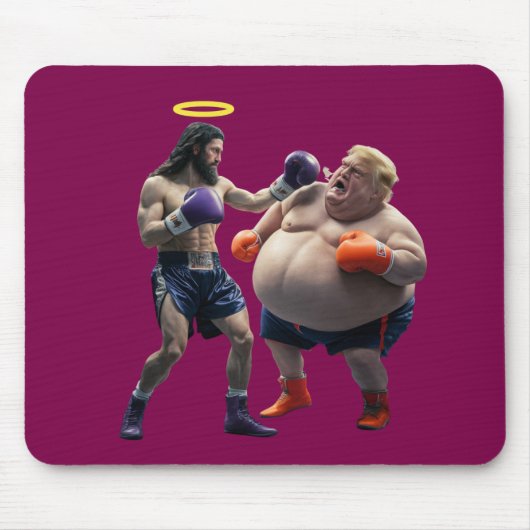 Trump vs. Jesus Mousepad Muismat (Voorkant)