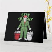 Trump vuilnis Man blijven trashy 2024 Verkiezingen Kaart (Gele Bloem)