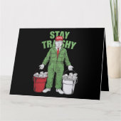 Trump vuilnis Man blijven trashy 2024 Verkiezingen Kaart (Voorkant)