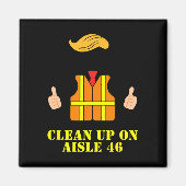 Trump vuilnis Man veiligheidsvest opruimen op gang Magneet (Voorkant)