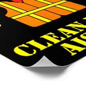 Trump vuilnis Man veiligheidsvest opruimen op gang Poster (Hoek)