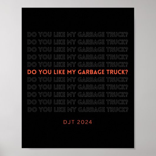 Trump-Vuilniswagen Poster (Voorkant)