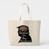 Trump/Waanzinnige Canvas tas (Achterkant)