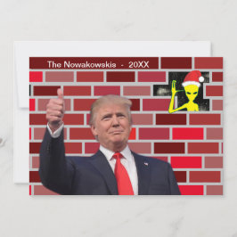 Trump Wall Kerstmis Kaart