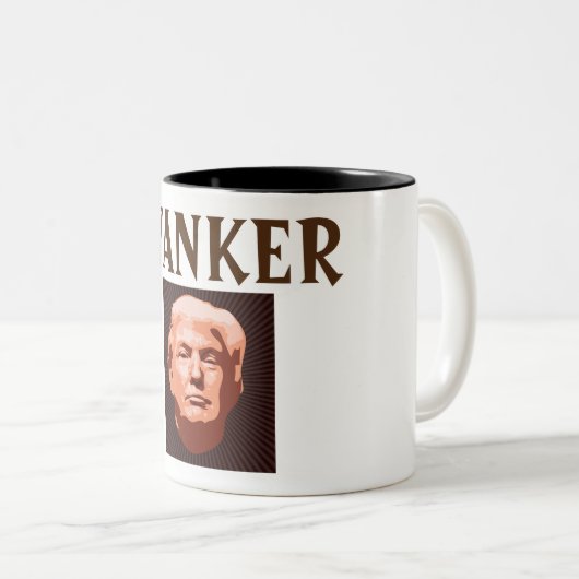 Trump Wanker Coffee Mok (Voorkant rechts)