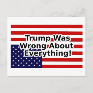 Trump was wrong about everything upside down flag briefkaart