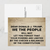 Trump: We controleren het volk en balanceren verze Briefkaart (Voorkant / Achterkant)