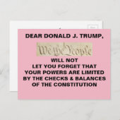 Trump: We controleren het volk en balanceren verze Briefkaart (Voorkant / Achterkant)