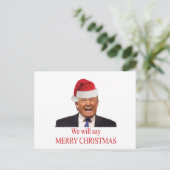Trump: We will say Merry Christmas Feestdagenkaart (Staand voorkant)
