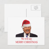 Trump: We will say Merry Christmas Feestdagenkaart (Voorkant / Achterkant)