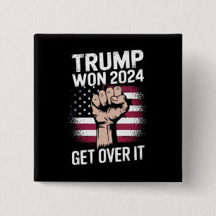 Trump We Won Wins Inauguratie 47 US President Vierkante Button 5,1 Cm