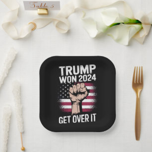 Trump We Won Wint Inauguratie 47 US President Papieren Bordje