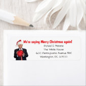 Trump: We zijn weer gezegde vrolijk kerstfeest Etiket (Insitu)
