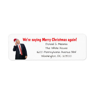 Trump: We zijn weer gezegde vrolijk kerstfeest Etiket