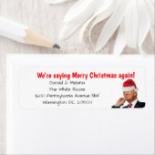 Trump: We zijn weer gezegde vrolijk kerstfeest Etiket (Insitu)