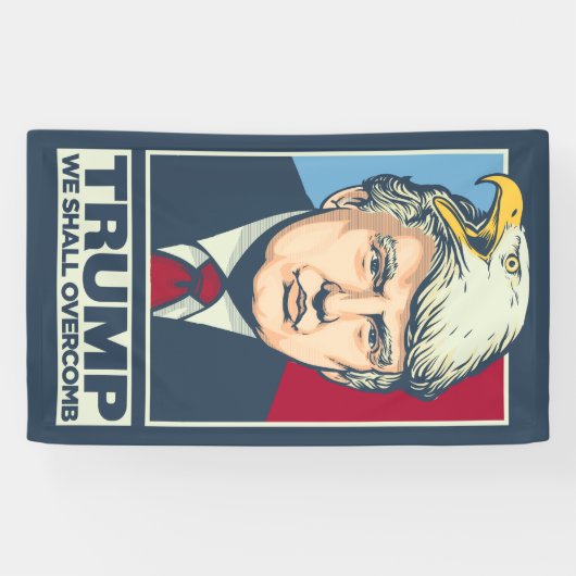 Trump We zullen overcomberen Spandoek (Horizontaal)