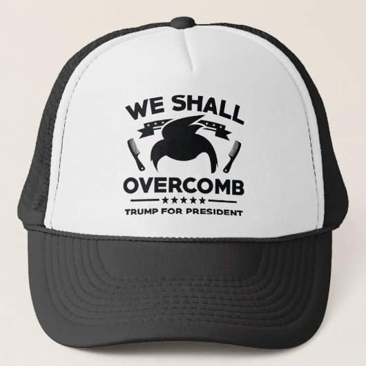 Trump We zullen overcomberen Trucker Pet (Voorkant)