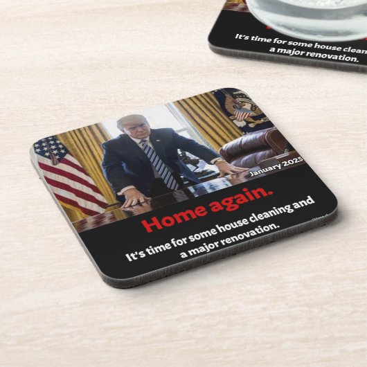 TRUMP.....WEER THUIS.............................. BIER ONDERZETTER (Linkerzijde)