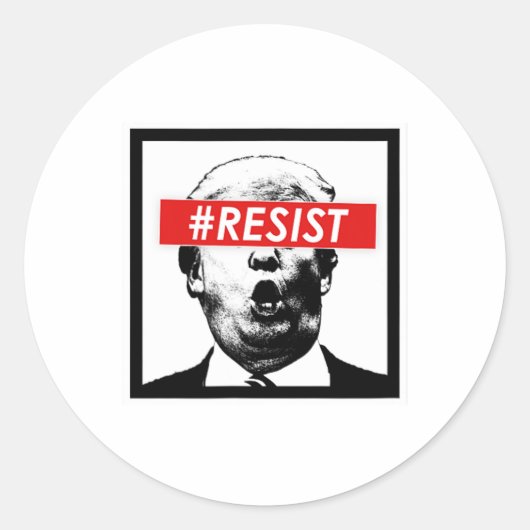 Trump weerstaan ronde sticker (Voorkant)