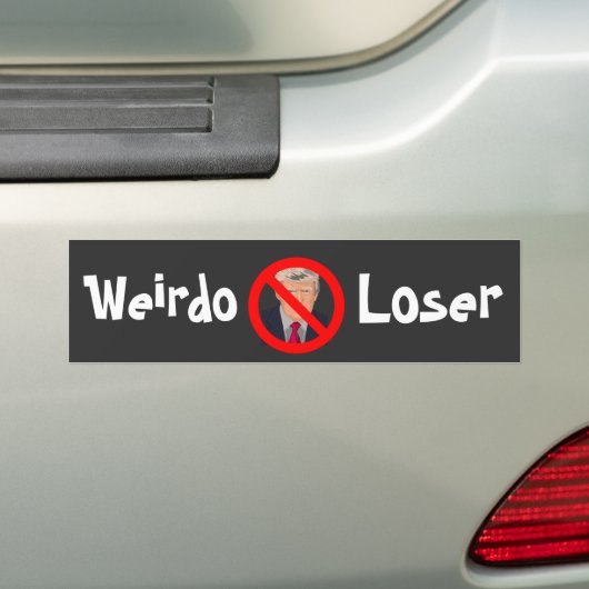 Trump Weirdo Loser Bumpersticker (Op auto)