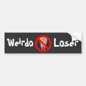 Trump Weirdo Loser Bumpersticker (Voorkant)