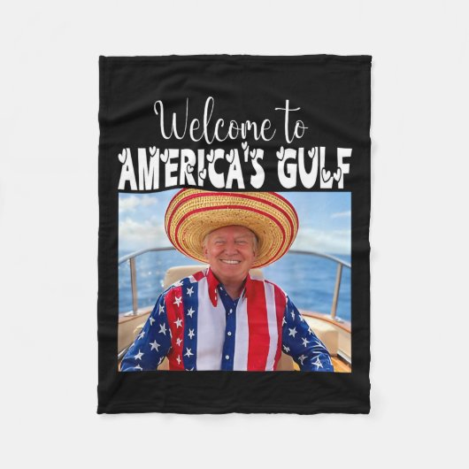 Trump welkom in de Amerikaanse Golf Funny Trump 20 Fleece Deken (Voorkant)