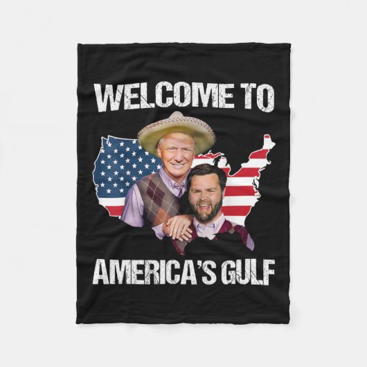 Trump welkom in de Golf Trump Vance Broer Fleece Deken (Voorkant)