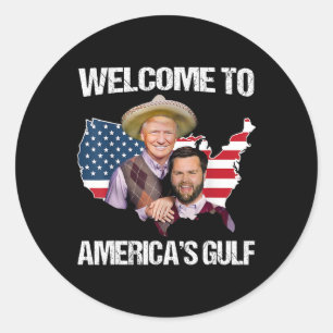 Trump welkom in de Golf Trump Vance Broer Ronde Sticker
