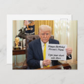 Trump wenst prettig verjaardag of evenement  briefkaart (Voorkant / Achterkant)