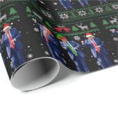 Trump wikkelpapier Kerst Grappige Trump Dans Cadeaupapier (Rol Hoek)