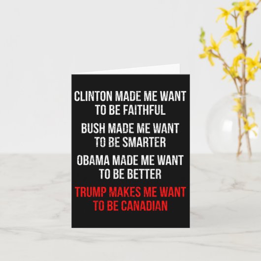 Trump wil graag Canadees zijn, leuk politiek Kaart (Gele Bloem)