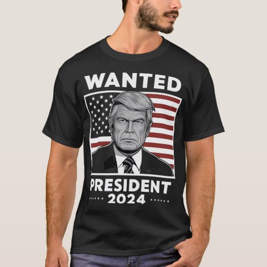 Trump wil President 2024 T-shirt (Voorkant)