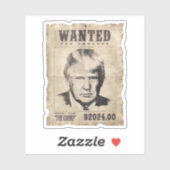 Trump wilde Poster - gezocht voor verraad Sticker (Vel)