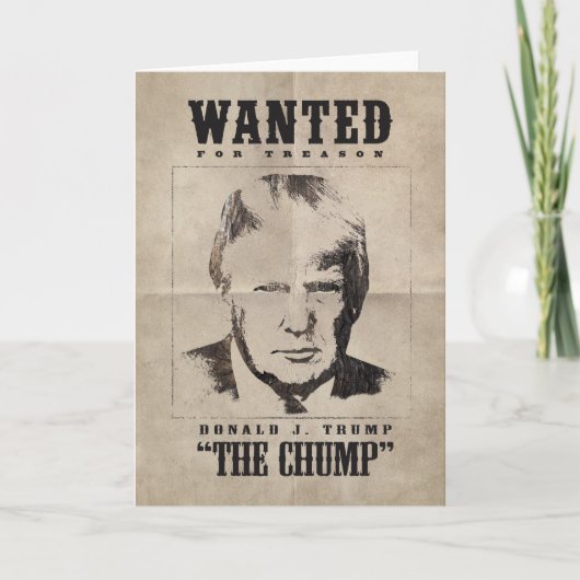 Trump wilde Poster - Trump de Chump Bedankkaart (Voorkant)