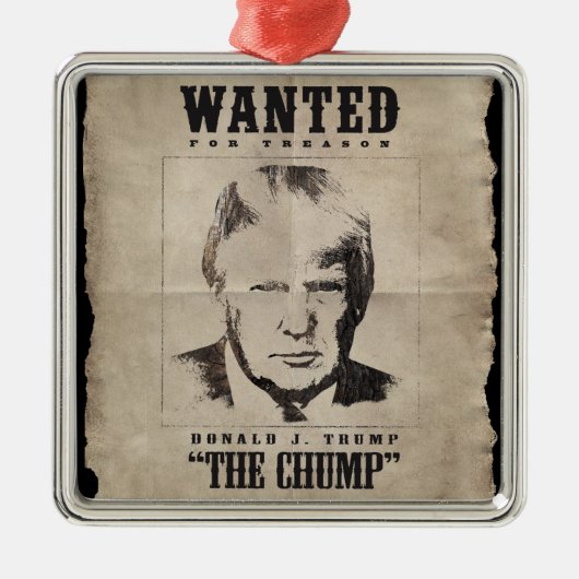 Trump wilde Poster - Trump de Chump Metalen Ornament (Voorkant)