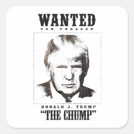 Trump wilde Poster - Trump de Chump Vierkante Sticker (Voorkant)